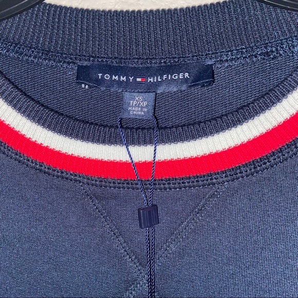 Tommy Hilfiger Navy Blue Essential Stripe Sweater - Picture 5 of 5